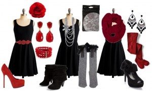 Diferent looks and combinations to accessorize a black dress